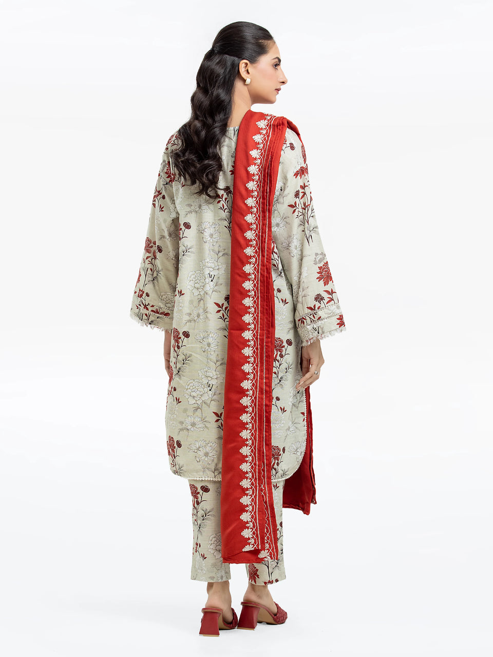 Pret 3Pc Printed Khaddar Suit