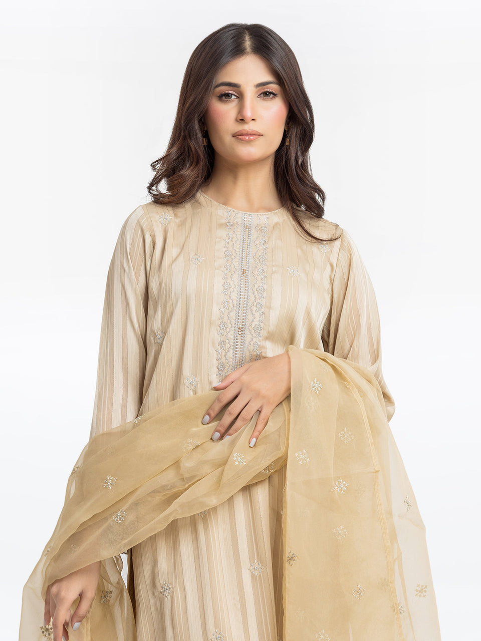 Pret 3Pc Wrinkle Chiffon Suit