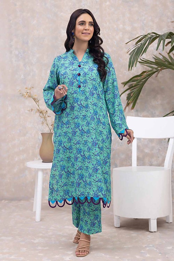 2PC Printed Karandi Unstitched